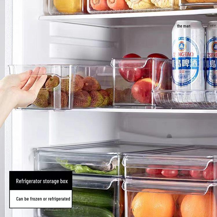 Food-Grade Refrigerator Storage Box with Lid for Kitchen Items