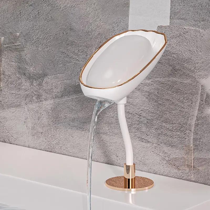 

Настенная неперфорированная сливная мыльница для туалета, бытовая лампа, роскошная полка для мыла, подставка для хранения мыла, принадлежности для ванной комнаты белый