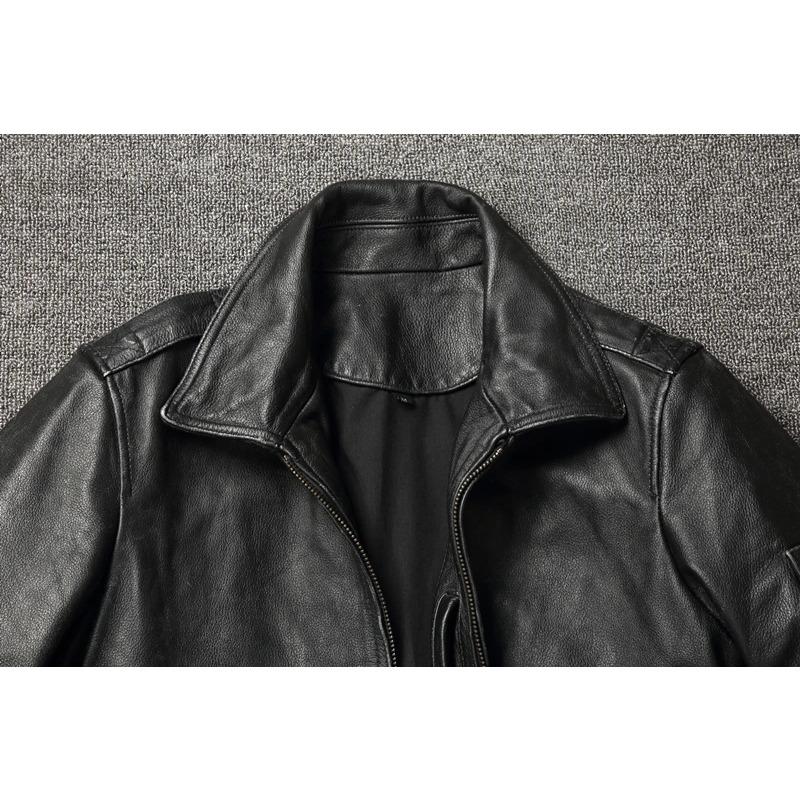Chinese Size Vintage Genuine Leather Jacket Men Real Cowhide Air Force Flight Suit A2 Pilot Jacket Bomber Jacket Jaquetas Masculina