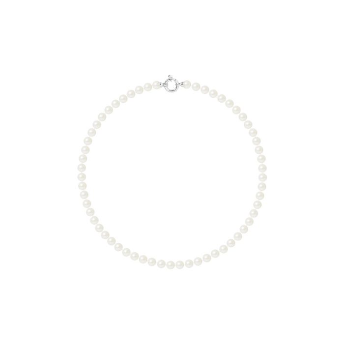 Collier - Pearls & Colors - Perle de Culture d'Eau Douce AAA+ - 6-7 mm - Blanc Naturel - Argent 925
