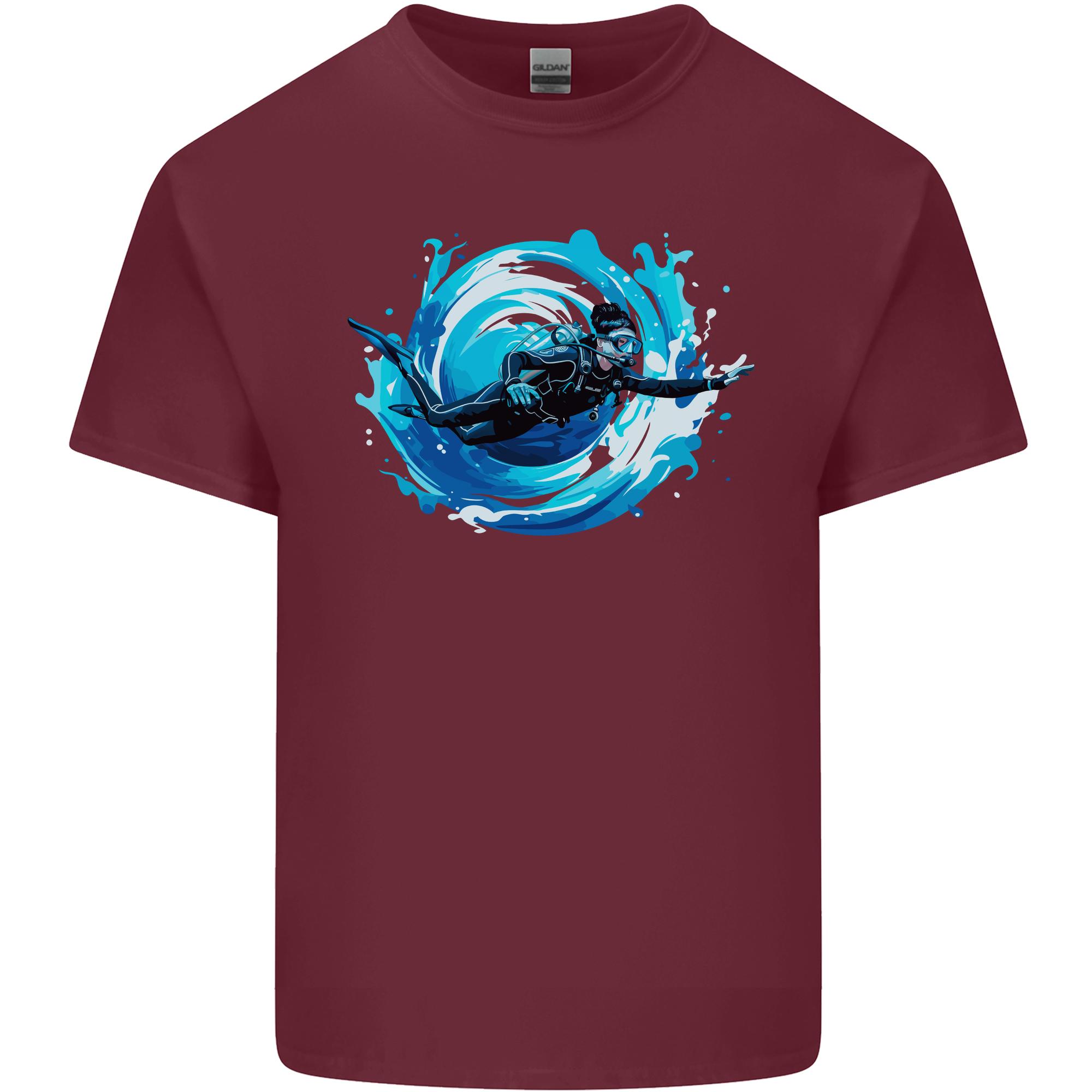 A Unisex Scuba Diver Female Diving Unisexs Light Cotton TShirt S