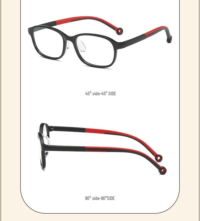 Children's TR90 Prescription Glasses Frame for Boys & Girls, Anti-Blue Light, Minimalist, Ages 8-12