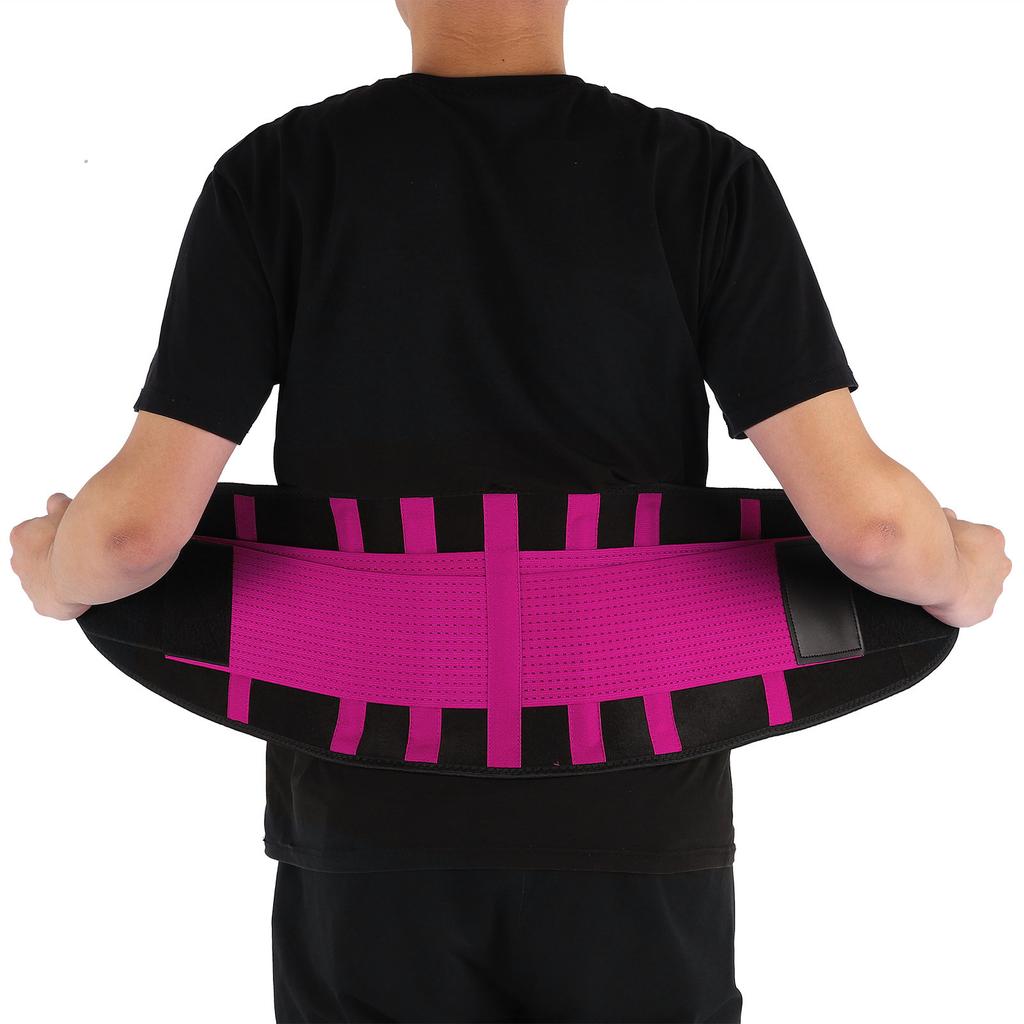 Breathable Warming Waistband Soft Adjustable Abdominal Wrap Waist Back Support BeltRed XXL