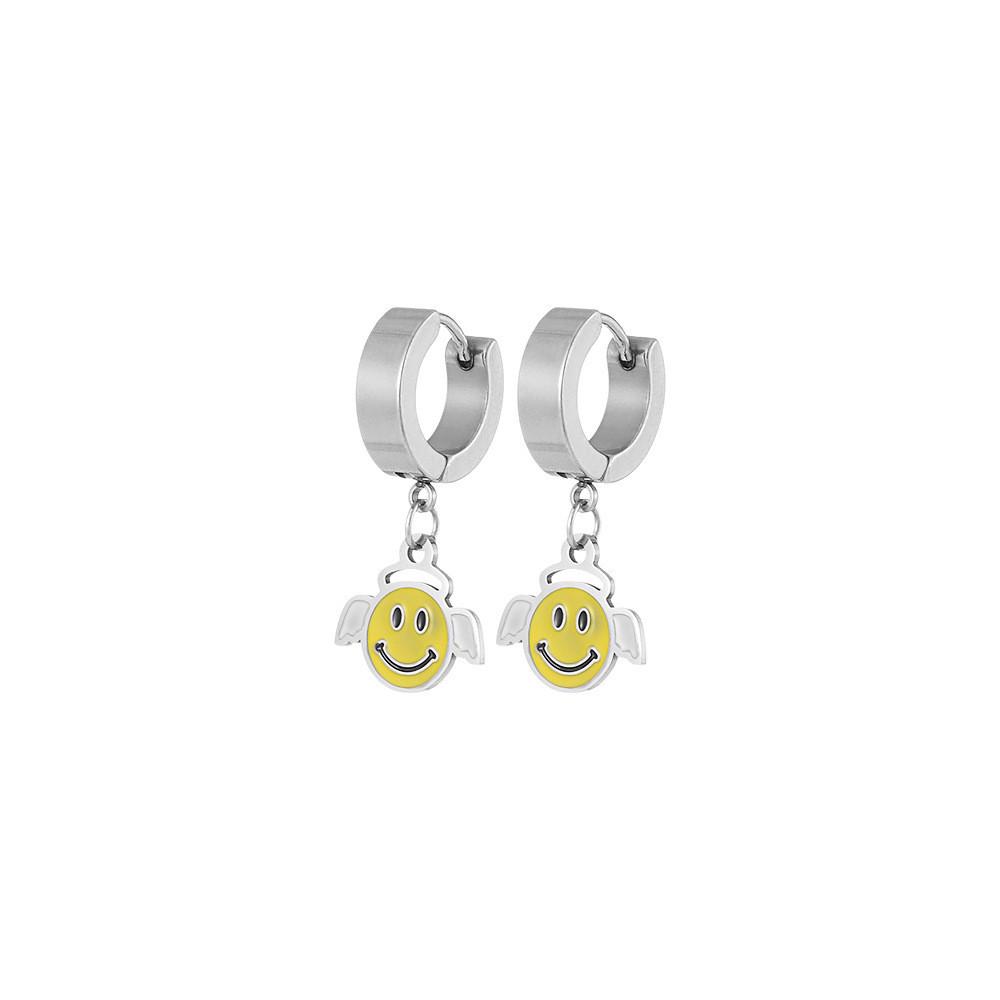 Trendy European American Angel Smile Face Ring Elegant Simple Women s Jewelry Alloy