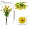 2Pcs Artificial Violet Flowers Faux Silk Bouquets Realistic Fake Plants for Living Room Home Wedding Event Table Decor