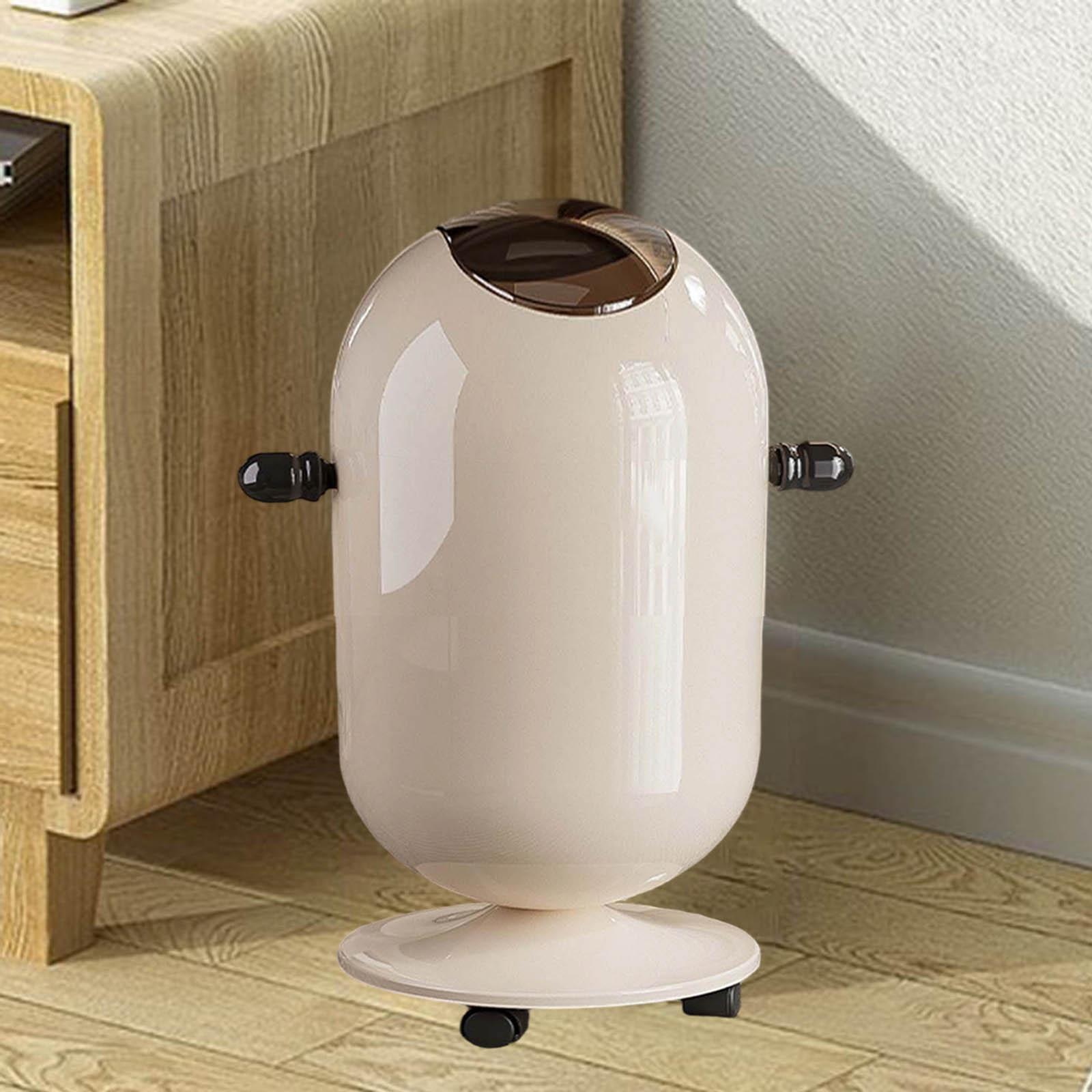 

Tall Trash Can with Wheel Garbage Bin Doube Bucket Household Ergonomic Handle