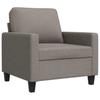 Vidaxl Armchair, Taupe, 60 Cm, Upholstered In Fabric