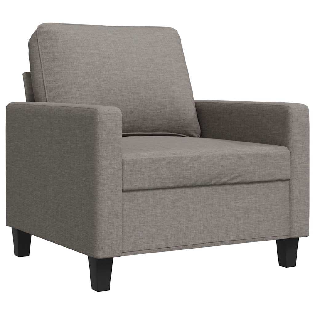 Vidaxl Armchair, Taupe, 60 Cm, Upholstered In Fabric