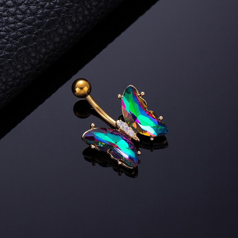 Stainless Steel Butterfly Belly Button Ring Navel Piercing Ring For Women Girls Sexy Belly Piercing Ring Body Jewelry