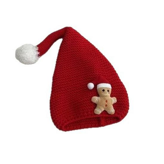 Trendy Cute Christmas Knitted Hat for Kids - Warm Woolen Beanie in Candy Colors for Autumn & Winter