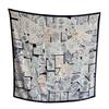 NINA SOLOR Fubao Stamp Collection Silk Wool Scarf