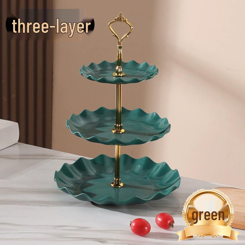 

Многоярусная роскошная тарелка для фруктов и закусок для гостиной