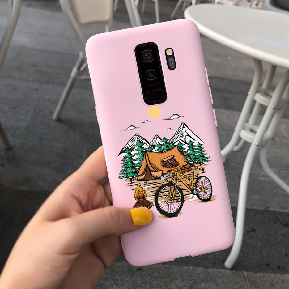 For Samsung Galaxy S9 Plus Case S9+ G965F Cute Candy Painted Fundas Matte Cover For Samsung S9 S9+ S 9 Plus Phone Case Soft Bags