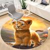 1pc Lion Cub Chair Carpet for Office Non-Slip, Lightweight, Machine Washable Rug for Office, Room - Holiday Decoryy251016018
