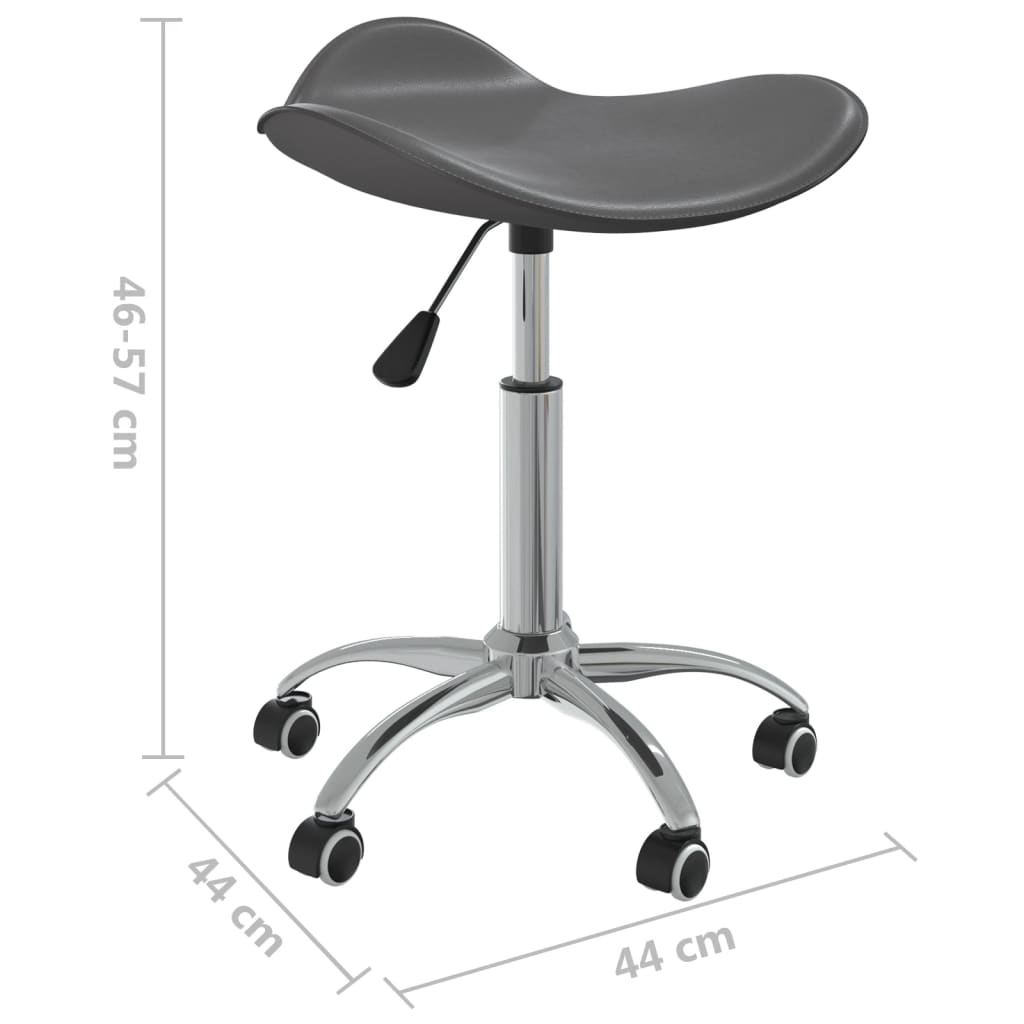 Hairdresser Swivel Stool Gray Artificial Leather
