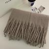 Solid color thickened lengthened scarf women's autumn and winter new Korean version winter student versatile shawl scarf pink