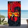 Dreamy Fox Crescent Moon Print Beach Towel Mystical Celestial Animal Art Style Beach Blanket Oversized Sand-Free Quick Dry Towel
