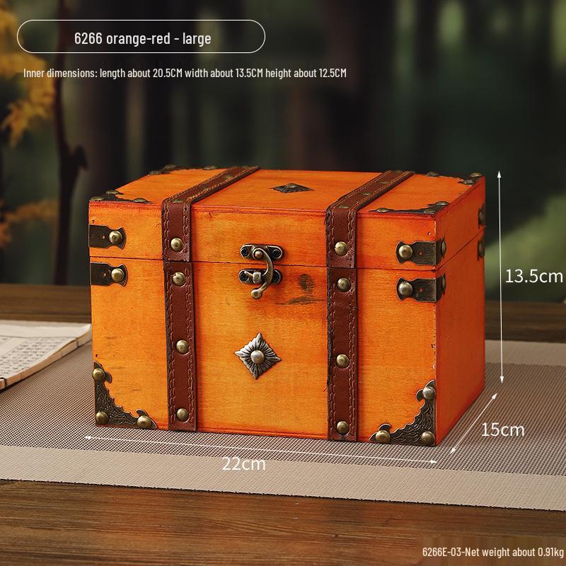 Retro Holzkiste mit Zahlenschloss für Schmuck, Dokumentenaufbewahrung und Filmrequisiten