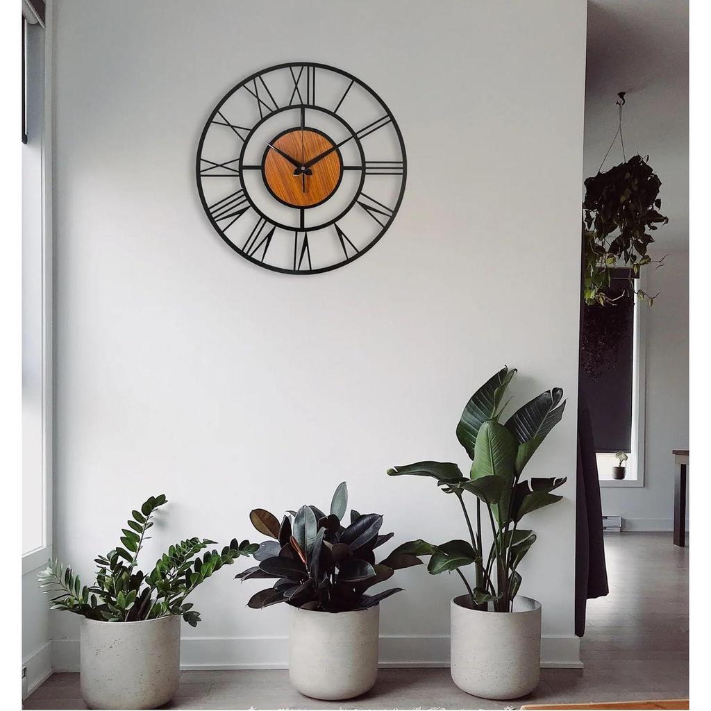 Clock for Living Room, Bedroom, Office, Kitchen, Home and Hall | Antique Fancy Big Size Modern Wall Watch for Home Decor (Roman Number, 60 CM)