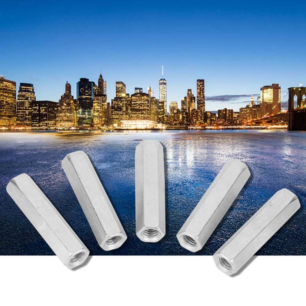 5pcs Coarse Threaded Rod Connector Fully Threaded Studding Fasteners For Studding Connector
