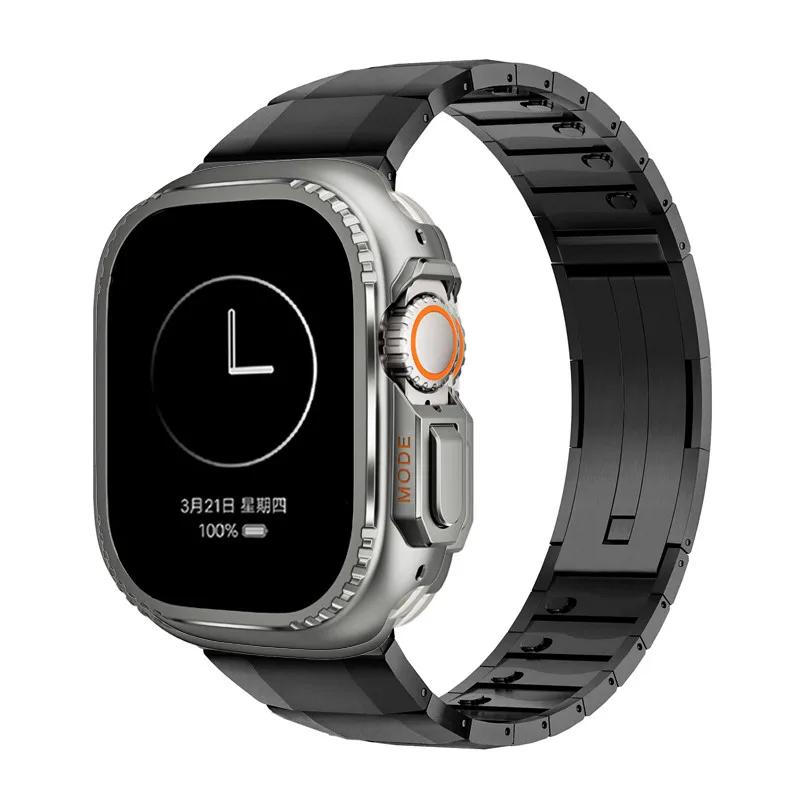 Luksusowa Stal Nierdzewna Koperta+ Pasek Do Apple Watch Seria 11/10 42mm 46 49 45 44mm Metalowy Do Iwatch Ultra3/2/1 9 8 7 6 5 4 SE3/2