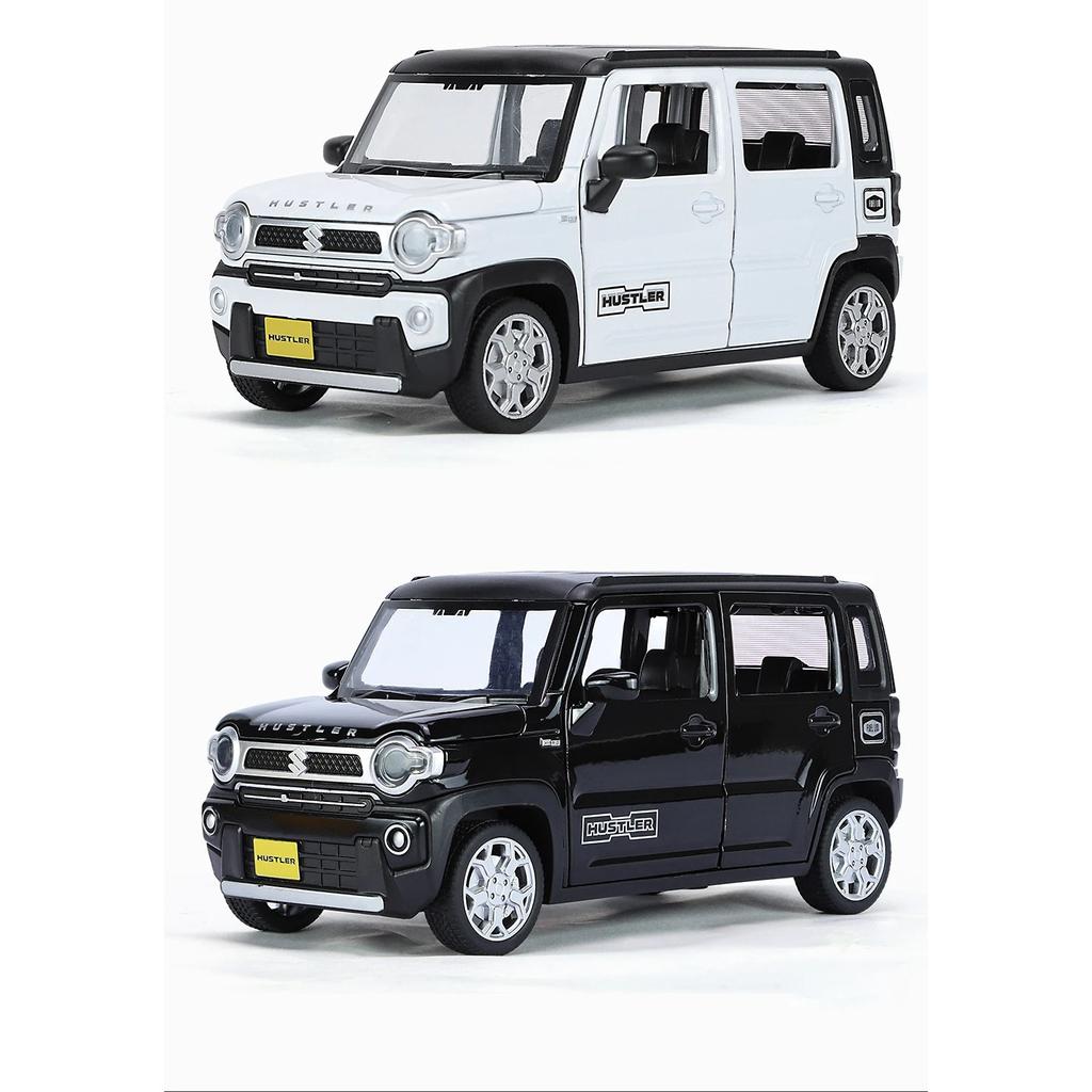 1/22 Suzuki Hustler SUV Alloy Car Model Sound and Light Pull Back Children's Toy Collectibles Birthday Gift
