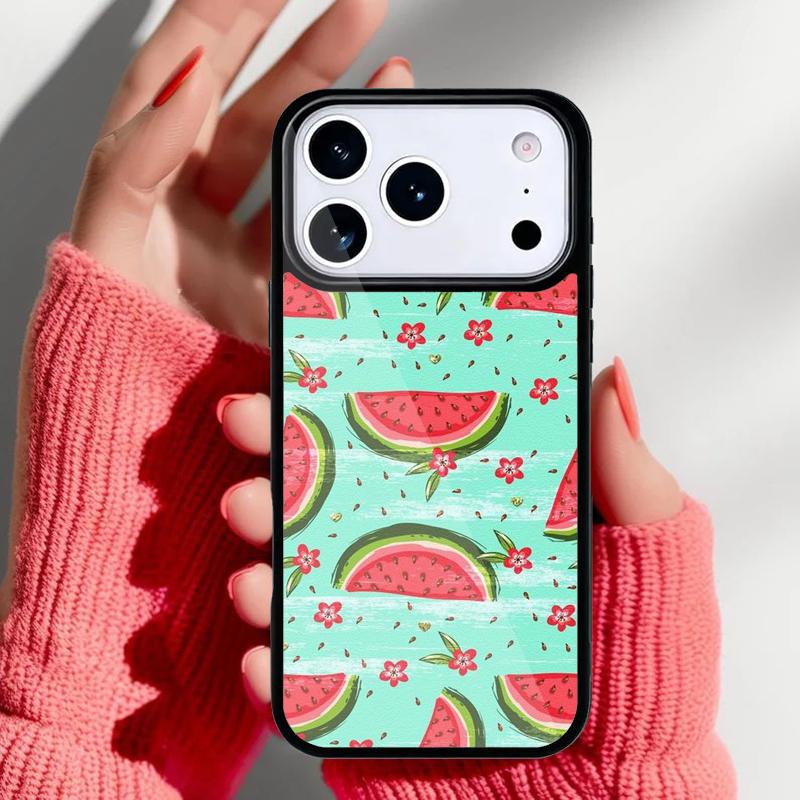 Watermelon Face - Cute Cartoon Phone Case for iPhone 17 Air 16e 15 14 13 Pro Max Back Cover for 12 11 Pro Coque