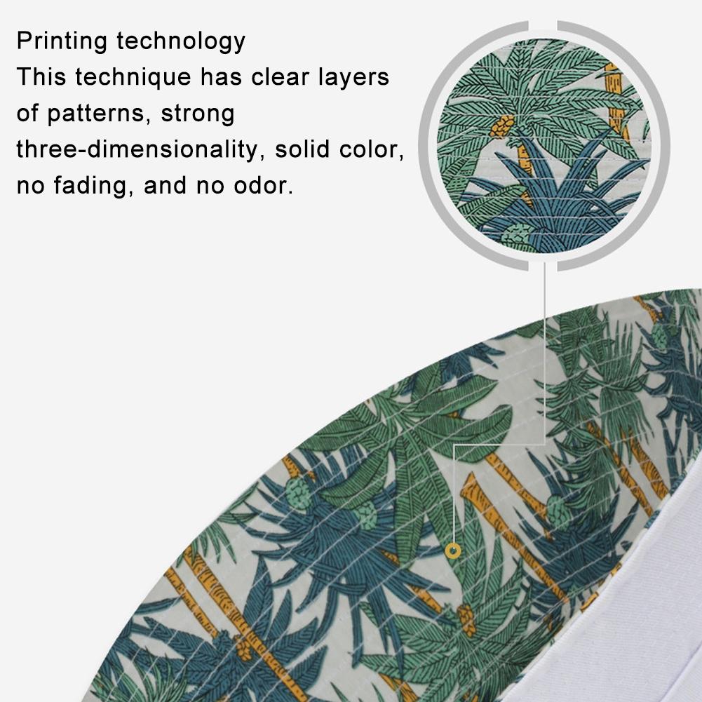 Double-sided Bucket Hat Men Women Summer Basin Cap Hip Hop Graffiti Fishing Fisherman Hat Retro Pattern Packable Sun Protection