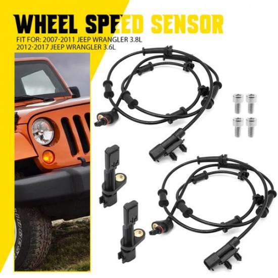 4x ABS Wheel Speed Sensor Fit 2012-2017 Jeep Wrangler 3.6L 68003281AA 68003281AC
