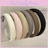 New Autumn Winter Candy Color Sponge Hairband Women's Elegant High Stovepipe Headband