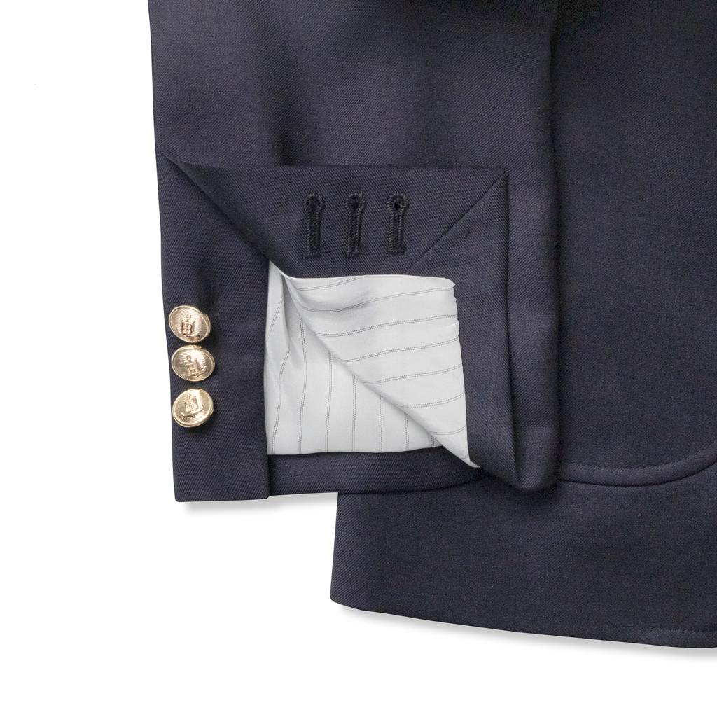 Bants Worsted Wool 3B Single Blazer - Navy