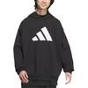 Adidas Sweatshirts Unisex Black Hooded Moderate Regular JN4857