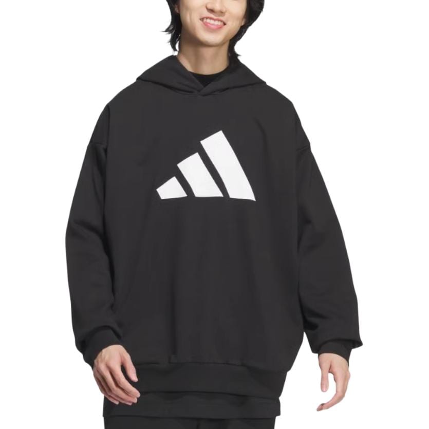 Adidas Sweatshirts Unisex Black Hooded Moderate Regular JN4857