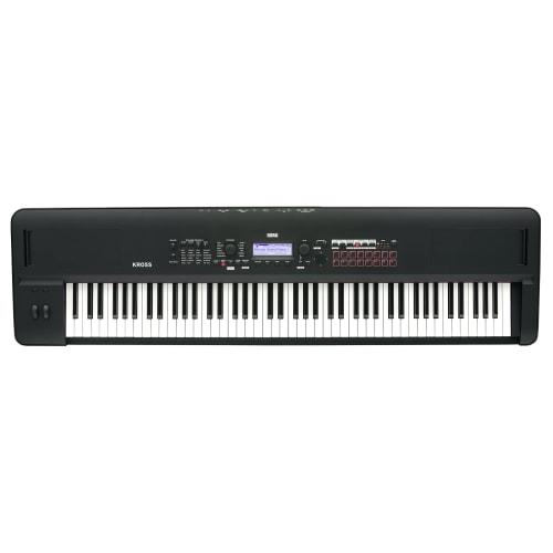 KORG KROSS 2 Cross Keyboard Synthesizer Stage Piano with 88 Keys, Super Matte Black Finish, Perfect for Music Production and Live Performance, Lightwe