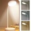 USB Rechargeable Clip‑on Table Lamp, LED Eye‑Caring Desk Lamp, Dimmable Reading Night Light for Study, Office & Bedside Work