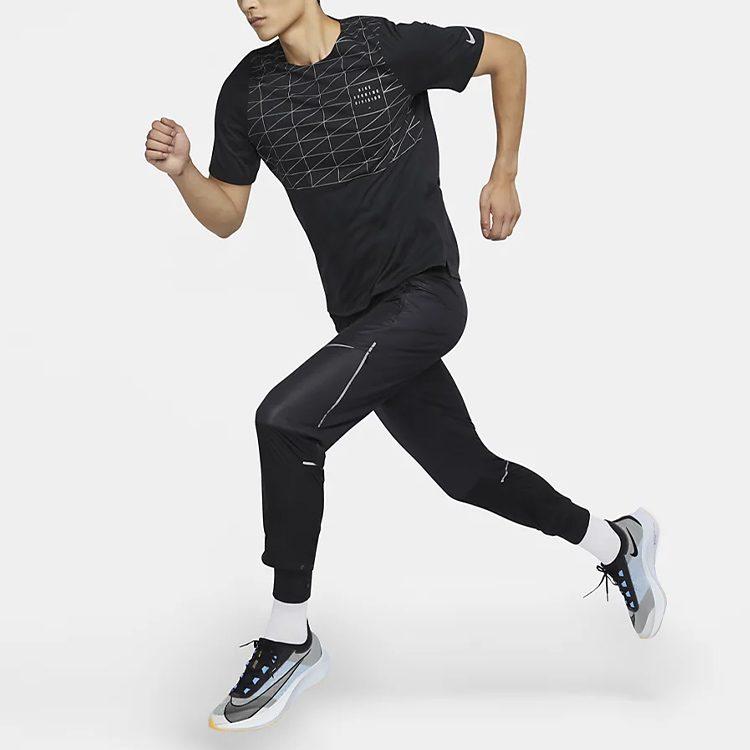 Nike Rise 365 Run Division Flash Running T Shirt Men's Black CU7877-010