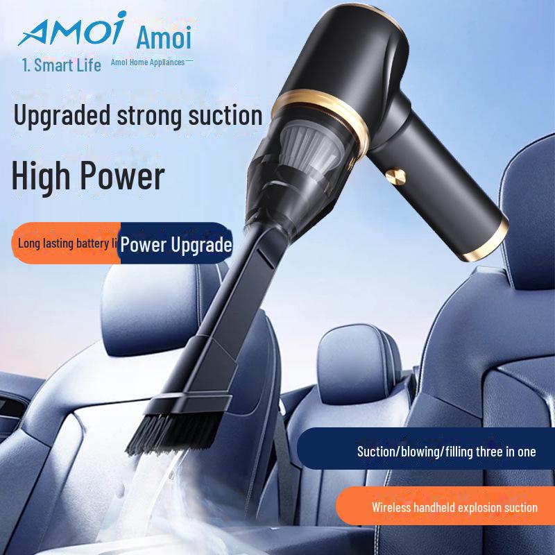 High-Power Wireless Handheld Vacuum: 3-in-1 Indoor Strong Suction, Rear Blowing for Home and Car
