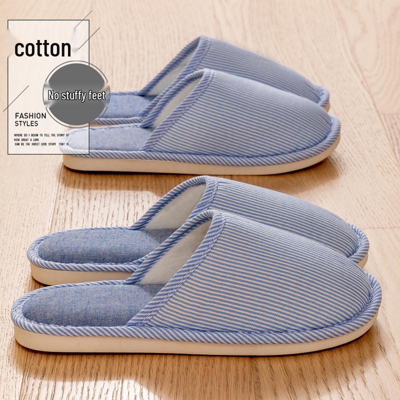 

Jieliya Silent Linen Cotton Couple Slippers