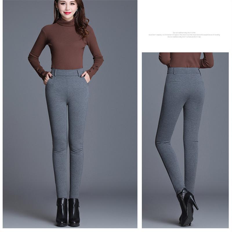 2022 Winter Women's Pants Classic Vintage High Waist Fashion Skinny Leggings Pencil Pants Stretch Trousers Femme Casual Legging