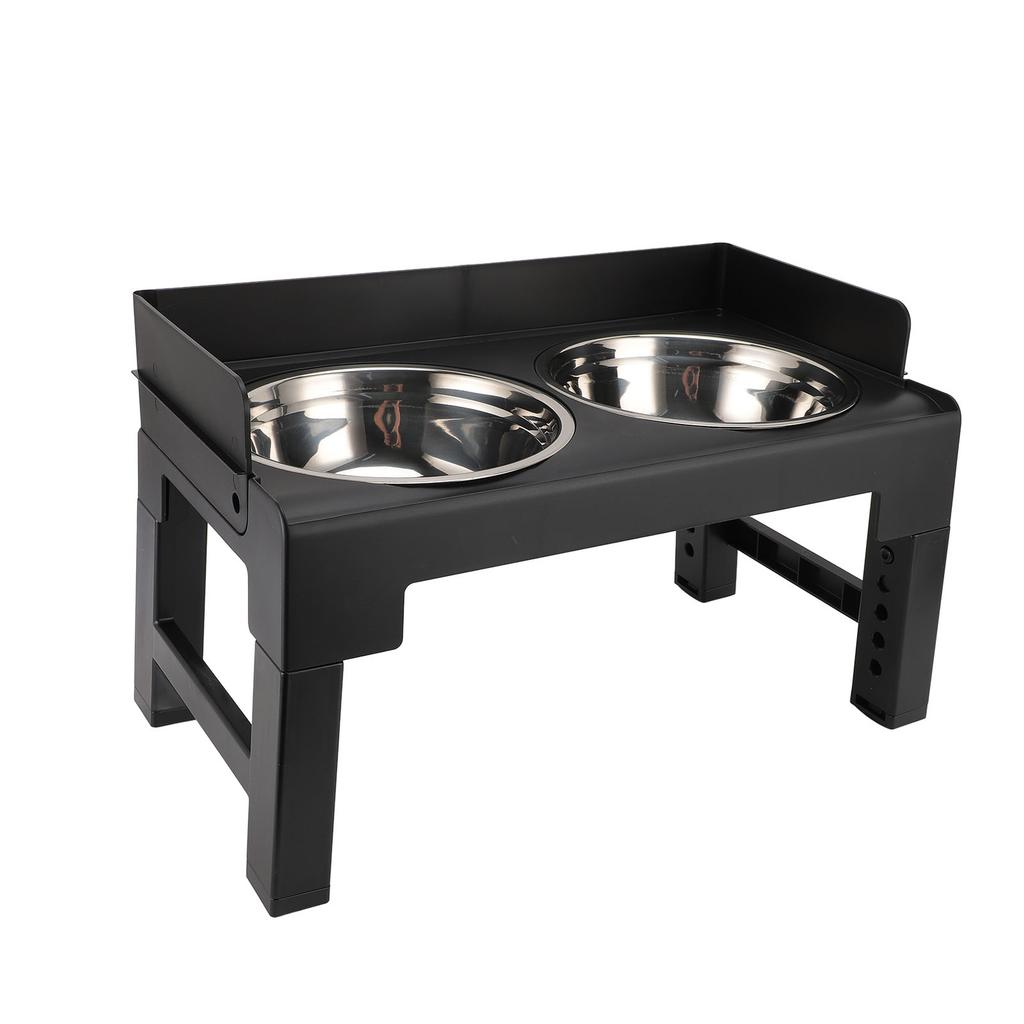 Elevated Dog Bowl Feeder Adjustable Height Stainless Steel Anti Slip Raised Dog Food Water Bowl for