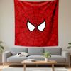Red Spider Web with Bold White Eyes Patterned Tapestry Decorative Wall Hanging, Home Bedroom Living Room Decor
