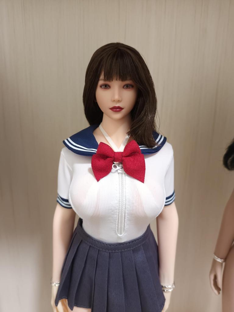 Scale Action Figure Body for Special Sexy High School Girl Sailor Uniform and Gym Swimsuit and Head Not Short Sleeve [TOYBARJAPAN] 1/6 TBLeague,