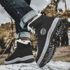 Winter Verdickte Plüsch Warme Schuhe Für Herren Outdoor Mode Arbeitsstiefel zum Schnüren Rutschfeste Schuhe mit Fell warm Männliche Schneestiefel