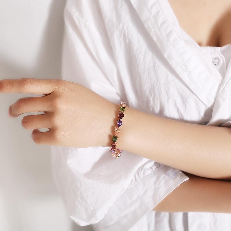 2026 Not Easy To Fade Color Crystal Bracelet Zircon Bracelet Bracelet Jewelry