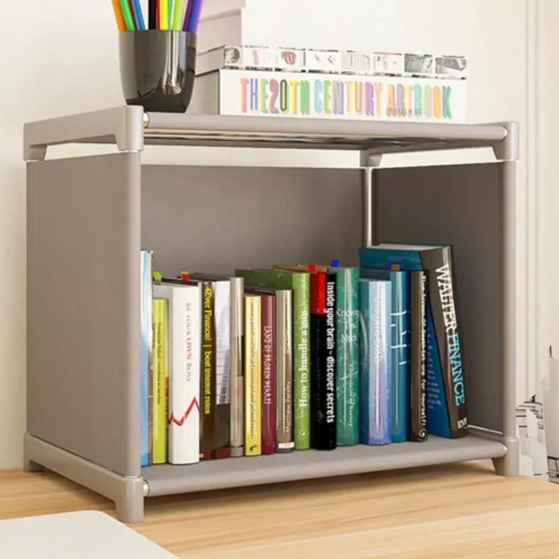 Simple Bookshelf Floor Standing Multi-Layer Book Organizer Easy Assembly Portable Bookcases Household Simple Book Display Rack