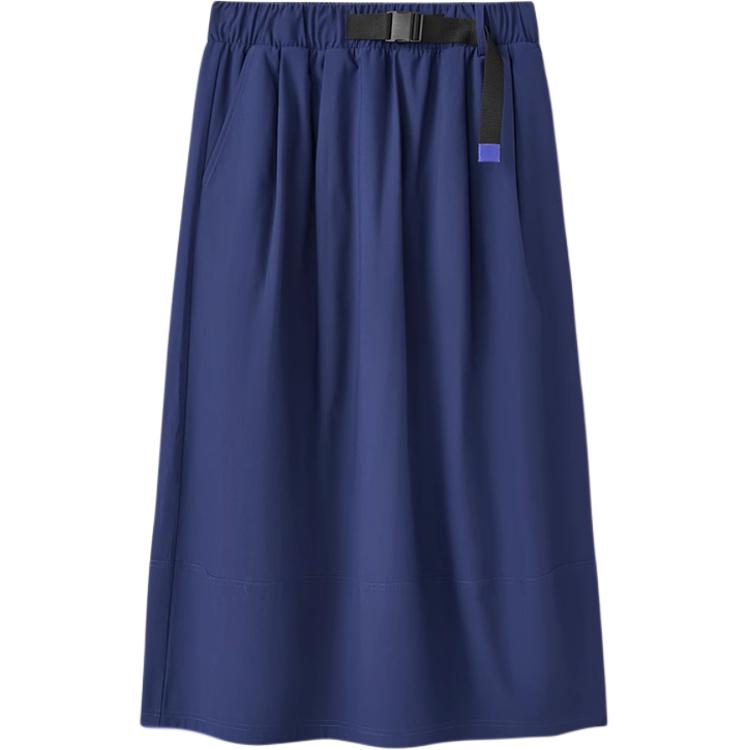 Skechers Loose Casual Solid Color Comfortable Knitted Long Skirt Women skirts L325W043-007D 4