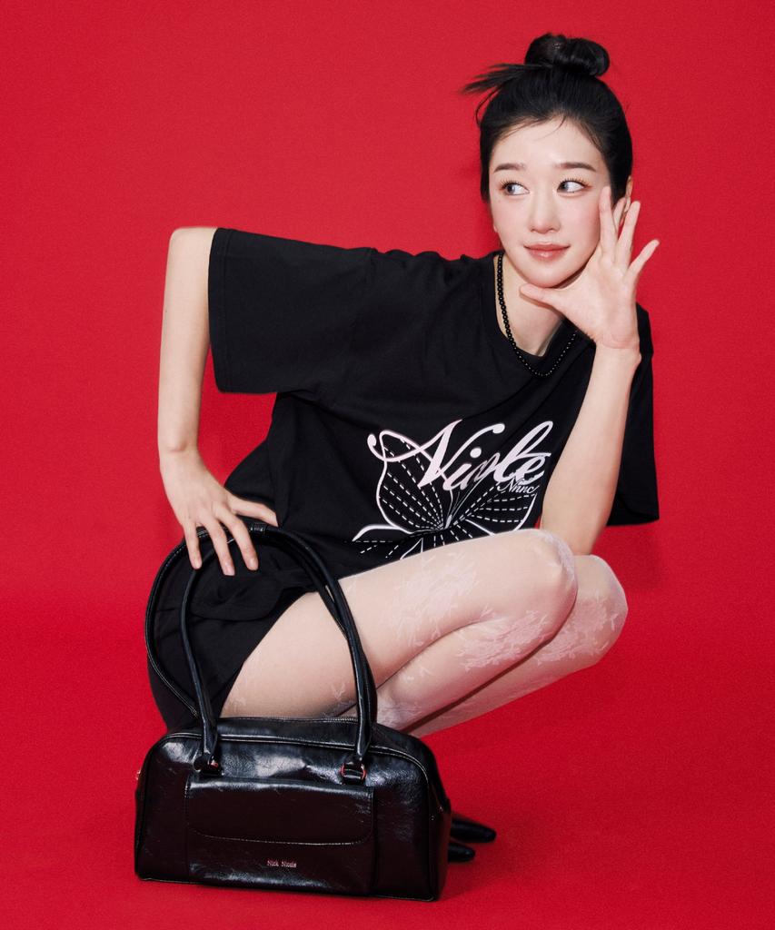 Nick&Nicole Nicole Pocket Leather Baguette Bag_Black