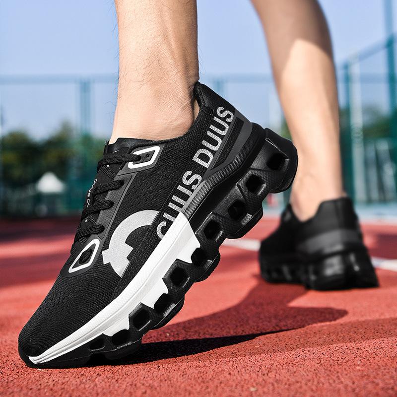Spring and Summer Fly-woven Shoes Mesh Breathable Cushioning Marathon Running Shoes Men's Shoes Sports Shoes