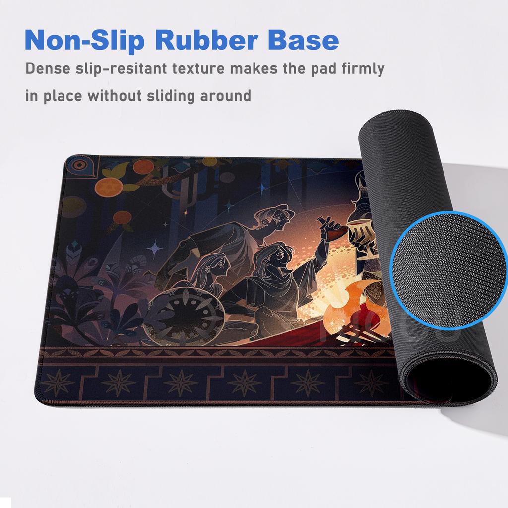 Anime Genshin Impact Mauspads Rutschfest Tastatur Erweitertes Schreibtischunterlage Spiel Furina Neuvillette Mavuika Wanderer XXL Großes Mauspads
