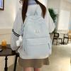 Schoolbag new Korean version of high-value large-capacity schoolbag for women's leisure solid color simple and versatile backpack for junior 